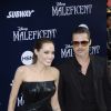 Angelina Jolie et Brad Pitt à la première du film "Maleficient" à Los Angeles, le 29 mai 2014.