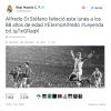 Le Real Madrid évoque la mort d'Alfredo Di Stefano le 7 juillet 2014 sur Twitter. 
