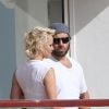 Pamela Anderson et son mari Rick Salomon sont descendus à l'hôtel Eden Roc au Cap d'Antibes, le 13 mai 2014.
