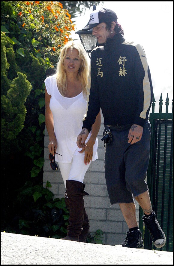 Pamela Anderson et Tommy Lee, à Malibu, le 1 avril 2007
