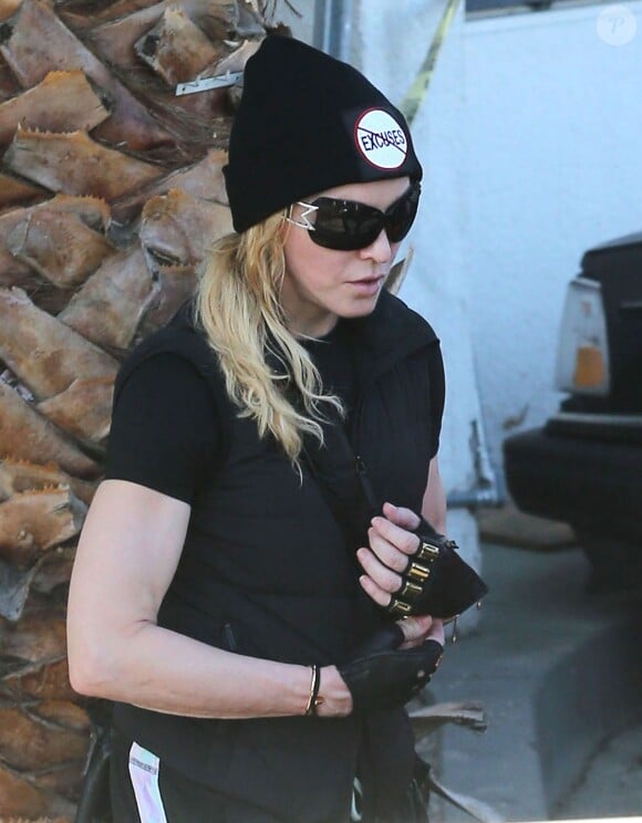 Madonna à la sortie de son cours de danse à West Hollywood Los Angeles, le 25 Janvier 2014.