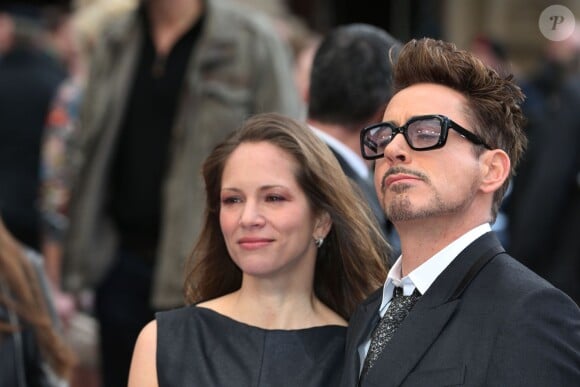 Robert Downey Jr. et sa femme à Londres le 18 avril 2013.