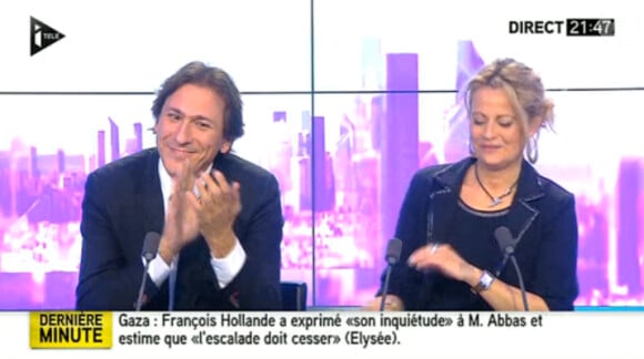 Jérôme Guedj et Virginie Martin lui rendent hommage dans la dernière de "On ne va pas se mentir" sur i-Télé. Jeudi 10 juillet 2014.