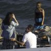 Exclusif - David Arquette demande en mariage sa compagne Christina McLarty à Malibu le 2 juillet 2014. David a fait sa demande en présence de fille Coco et de son jeune fils Charlie.