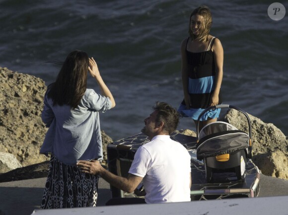 Exclusif - David Arquette demande en mariage sa compagne Christina McLarty à Malibu le 2 juillet 2014. David a fait sa demande en présence de fille Coco et de son jeune fils Charlie.