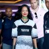Rihanna en route vers le Maracanã de Rio pour assister à la finale de la Coupe du monde entre l'Allemagne et l'Argentine, le 13 juillet 2014
