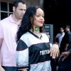 Rihanna en route vers le Maracanã de Rio pour assister à la finale de la Coupe du monde entre l'Allemagne et l'Argentine, le 13 juillet 2014