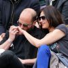 Helena Noguerra et son compagnon Fabrice De Welz assistent au tournoi de tennis de Roland-Garros à Paris, le 2 juin 2014.