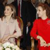 La reine Letizia Ortiz d'Espagne et la princesse Lalla Salma du Maroc visitent le Centre d'oncologie "Sheikha Fatma" à Rabat, le 15 juillet 2014.