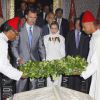 Felipe VI et la reine Letizia se rendent au mausolée du roi Mohammed V à Rabat, le 15 juillet 2014. Le couple royal va se recueillir sur la tombe de l'ancien roi.