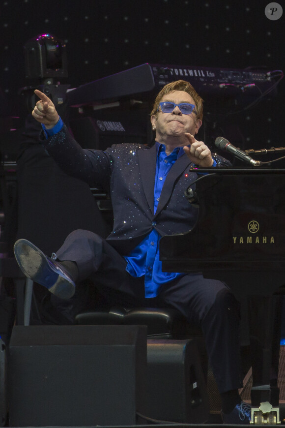 Elton John à Lancashire, le 21 juin 2014.