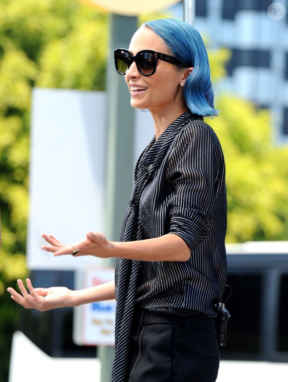 Nicole Richie chats with Mario Lopez on Extra about her new reality tv show Candidly Nicole in Universal City, Los Angeles, CA, USA on July 16, 2014. Photo by Daniel Robertson /Startraks/ABACAPRESS.COM17/07/2014 - Los Angeles