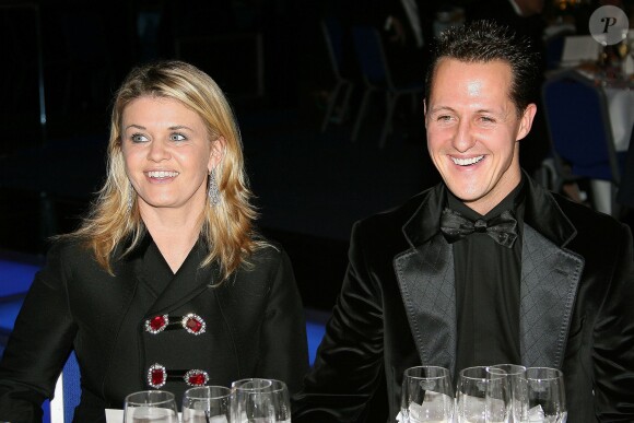 Corinna et Michael Schumacher lors du gala de la FIA à Monaco le 8 décembre 2006