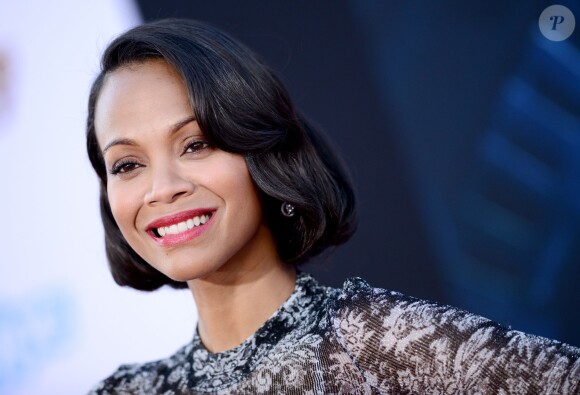 Zoe Saldana lors de la première des Gardiens de la Galaxie, le 21 juillet 2014, à Los Angeles.