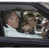 Zara Phillips et son mari Mike Tindall arrivant pour la fête du premier anniversaire du prince George de Cambridge au Palais de Kensington à Londres, le 22 juillet 2014.