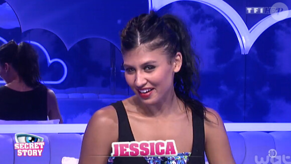 Jessica dans la quotidienne de Secret Story 8, sur TF1, le jeudi 24 juillet 2014