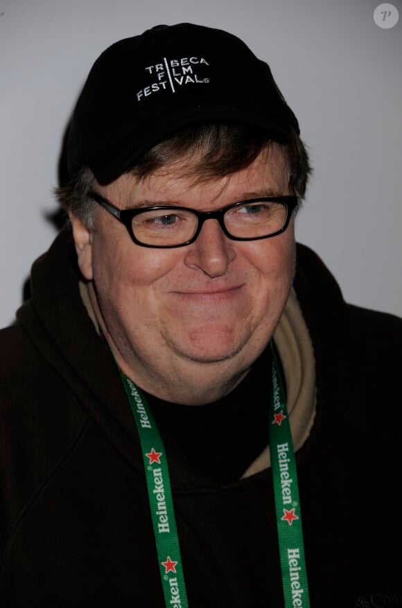 Michael Moore lors des TFF Awards, lors du Tribeca Film Festival, au Conrad Hotel de New York le 26 avril 2012