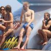 Mario Götze et sa compagne Ann-Kathrin Vida Brömmel accueillait sur leur bateau André Schürrle et sa belle Montana Yorke à Ibiza, le 17 juillet 2014