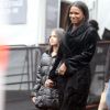 Audra McDonald et sa fille Zoe à New York, le 15 février 2012. 
