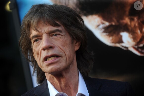 Mick Jagger arrive à la première du film "Get on Up" à New York. Le 21 juillet 2014.