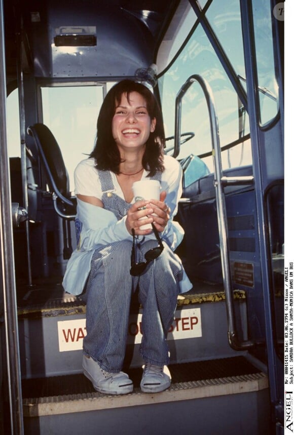 Sandra Bullock sur le tournage de Speed en 1994