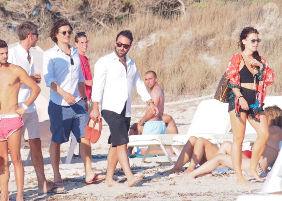 Orlando Bloom profite de ses vacances à Ibiza avec ses amies et amis, le 29 juillet 2014