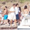 Orlando Bloom profite de ses vacances à Ibiza avec ses amies et amis, le 29 juillet 2014