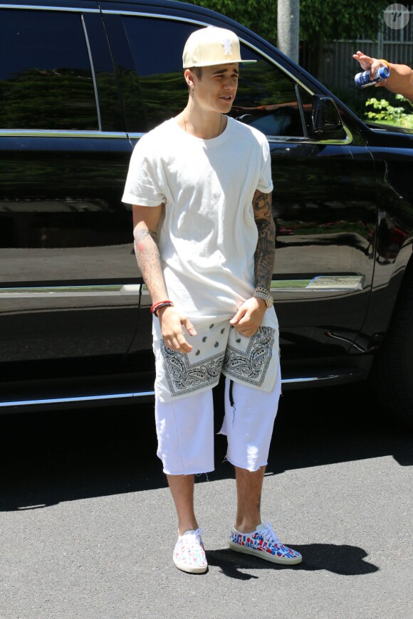 Justin Bieber dans les rues de Los Angeles, le 23 juillet 2014
