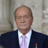 Le roi Juan Carlos lors de la cérémonie officielle d'abdication au palais royal de Madrid, le 18 juin 2014