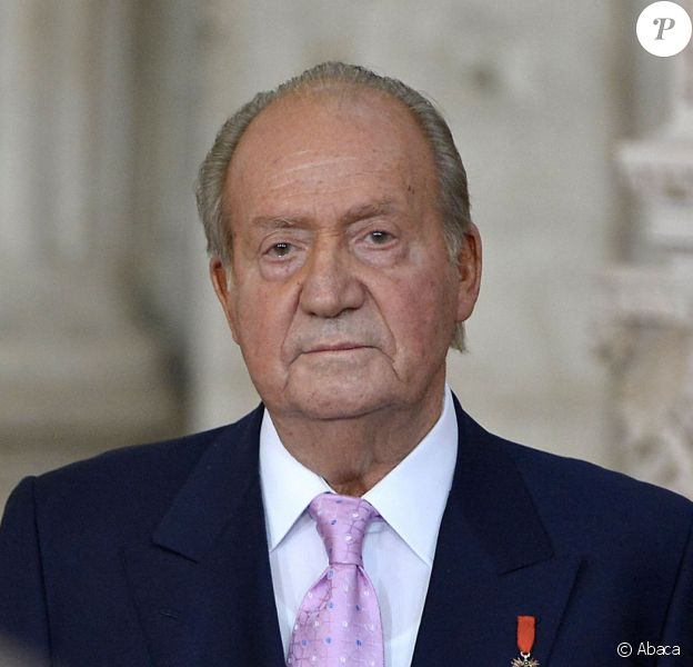 Le roi Juan Carlos lors de la cérémonie officielle d'abdication au palais royal de Madrid, le 18 juin 2014