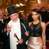 Kim Kardashian et Richard Lugner assistent à l'Opera Ball à Vienne. Le 27 février 2014.