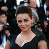 La chanteuse Priscilla Betti sur le tapis rouge du Festival de Cannes le 15 mai 2014