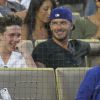 Brooklyn et David Beckham à Los Angeles, le 1er août 2014.