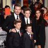 La famille Beckham (sans Harper) à Londres. Décembre 2013.