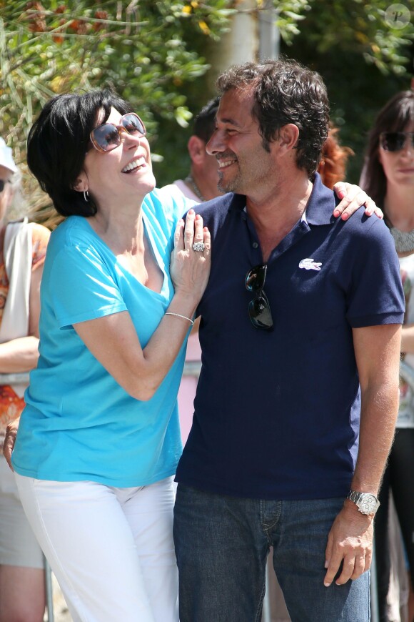 Liane Foly et Bernard Montiel - 7e édition du Star West Pétanque au parc Mauresque à Arcachon le 3 août 2014.
