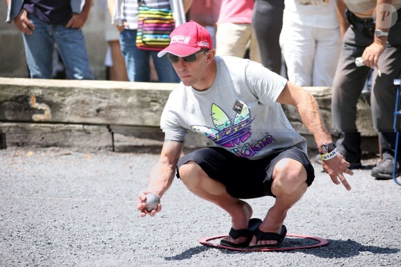 Jean-Pierre Papin - 7e édition du Star West Pétanque au parc Mauresque à Arcachon le 3 août 2014.