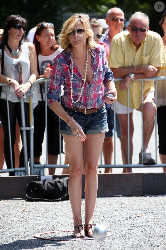 Virginie Coupérie-Eiffel - 7e édition du Star West Pétanque au parc Mauresque à Arcachon le 3 août 2014.