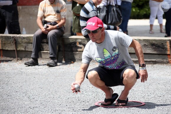 Jean-Pierre Papin - 7e édition du Star West Pétanque au parc Mauresque à Arcachon le 3 août 2014.