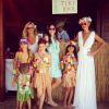 Le clan Hallyday a célébré comme il se doit les 10 ans de Jade et les 6 ans de Joy à l'occasion d'une petite fête sur le thème hawaïen dont Laeticia Hallyday a partagé quelques souvenirs sur son profil Instagram, le 5 août 2014.