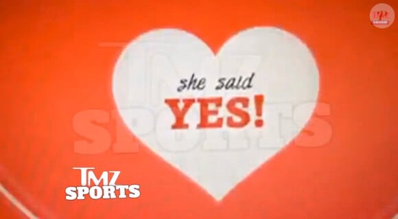 ''Elle a dit oui !'' Image du save the date vidéo de Dwyane Wade et Gabrielle Union, qui célébreront leur mariage le 30 août 2014 à Miami, en Floride.