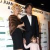 Carlos Moya et sa femme Carolina Cerezuela avec leur fille Carla en décembre 2013 à Palma de Majorque.