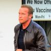 Arnold Schwarzenegger en compagnie de sa girlfriend Heather Milligan à Brentwood, le 7 août 2014.