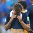 Antoine Griezmann inconsolable lors de l'élimination de l'équipe de France en quart de finale de la Coupe du monde le 4 juillet 2014 au Brésil