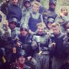 Madonna a offert une séance de paintball à sa tribu pour les 14 ans de son fils Rocco, le 10 août 2014.