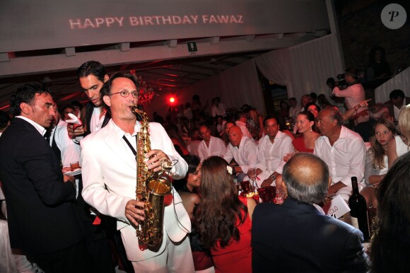 Fawaz Gruosi fête son 62e anniversaire au Billionaire. Porto Cervo, le 8 août 2014.