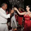 Dita von Teese et Fawaz Gruosi célèbrent les 62 ans du fondateur de de Grisogono au Billionaire. Porto Cervo, le 8 août 2014.