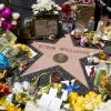 Hommages à Robin Williams sur son étoile sur le Walk of Fame à Los Angeles