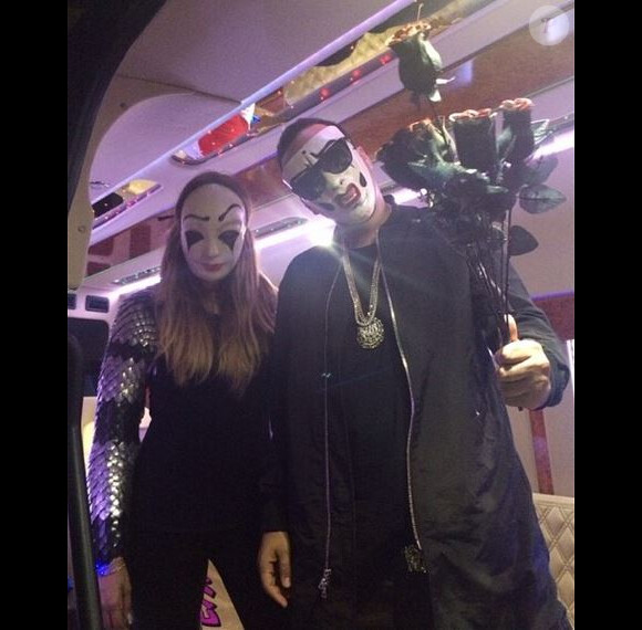 Khloé Kardashian et French Montana sur le tournage du clip de Don't Panic. Juillet 2013.