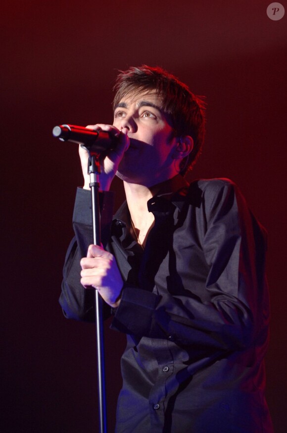 Grégory Lemarchal, lors d'un concert à Lausanne (Suisse), en mai 2006.