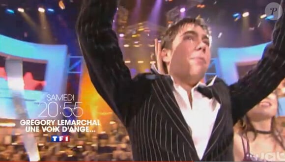 Grégory Lemarchal dans la bande-annonce de l'émission qui lui est consacrée sur TF1, le samedi 16 août 2014.